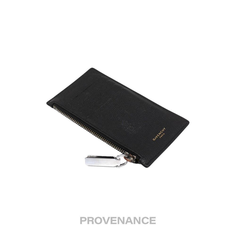 🔴 Givenchy Vertical Card Holder Wallet - Black Yellow - Picture 3 of 11